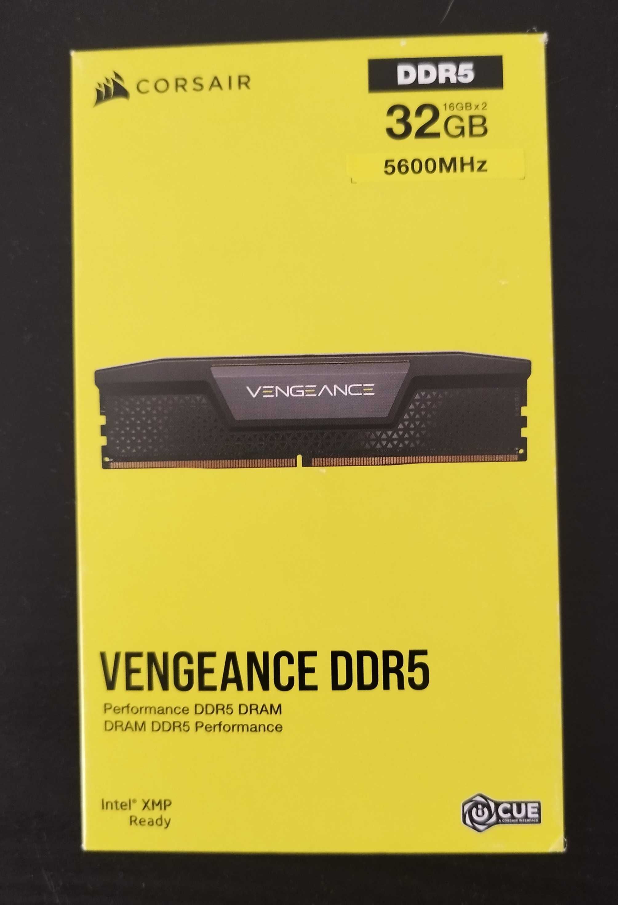 Memória RAM Corsair Vengeance DDR5 32GB (2x16GB) 5600MHz – NOVA