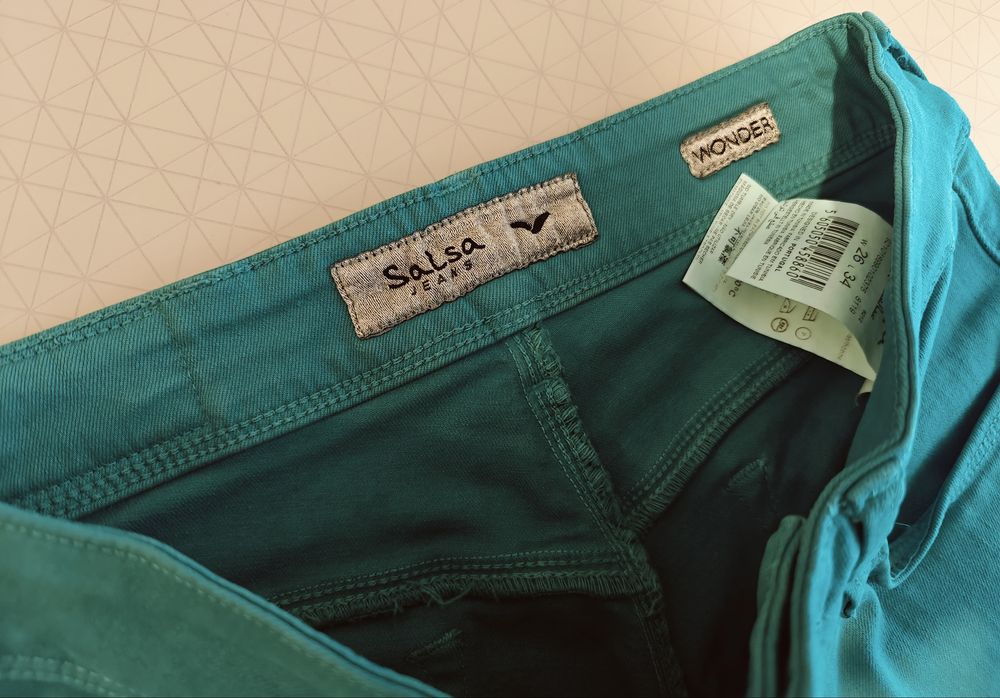 Calças de Ganga Verdes Salsa - NOVAS