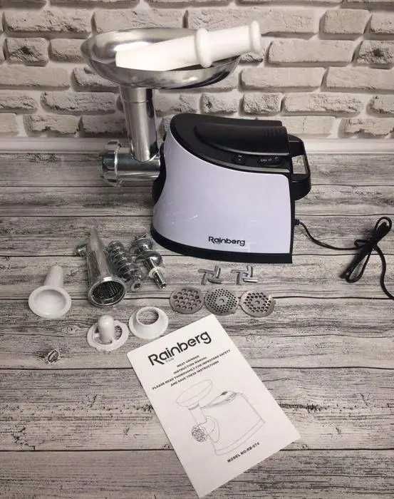 НЕМЕЦКАЯ МОЩНАЯ электро мясорубка 3800вт+ соковыжималка Rainberg Rb674