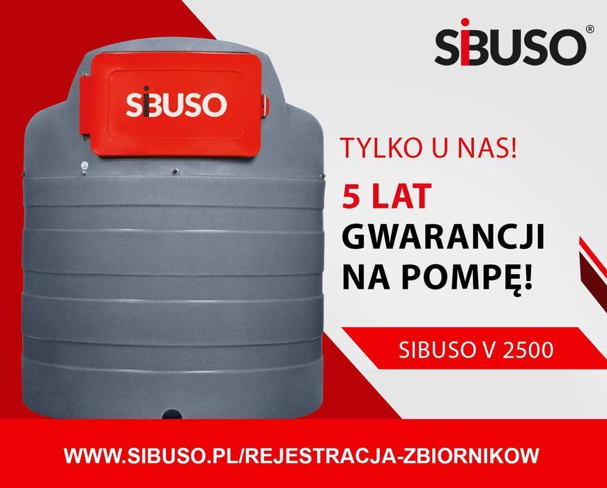 Zbiornik na paliwo do oleju napędowego ON SIBUSO 2500L Wyprzedaż