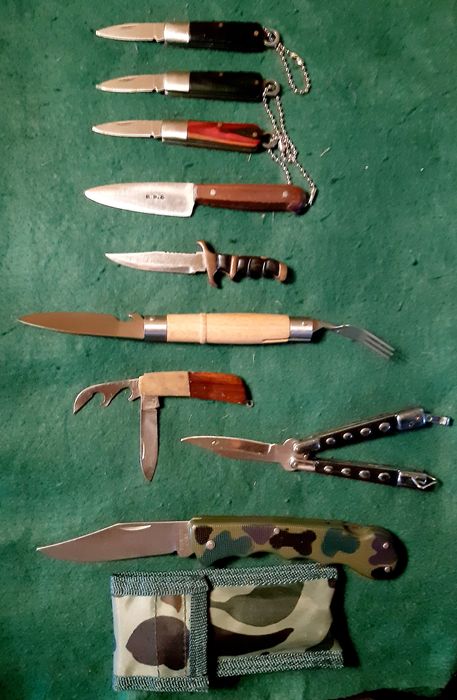 Lote de canivetes de bolso vintage