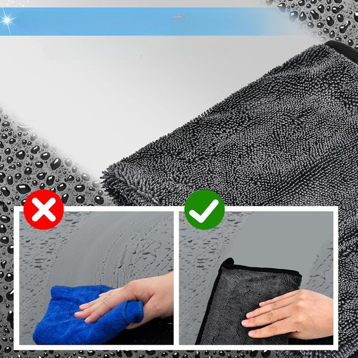 COZCLAM Ścierki do Osuszania z Mikrofibry 3 Rozmiary Szare