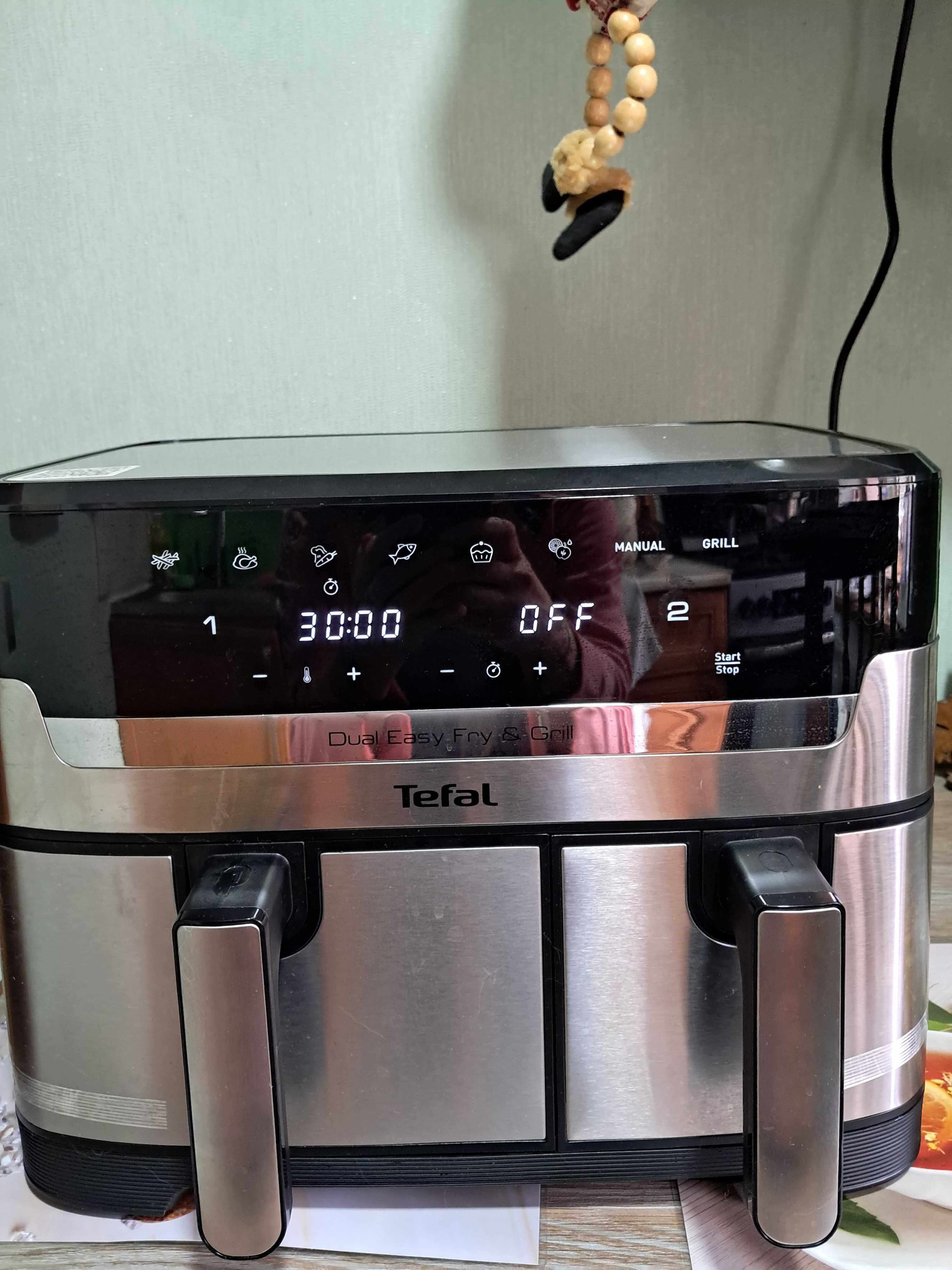 Мультипіч Tefal EY905B10 Dual Easy Fry & Grill+ шампура