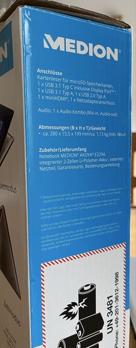 Medion Akoya E2294 Windows 11, N5000, 4GB, 64+128GB, 2w1 (dotykowy)