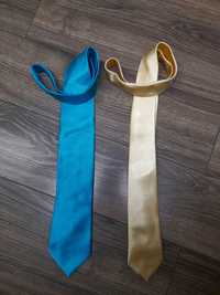 Krawat męski wielokolorowe :żółty, niebieski