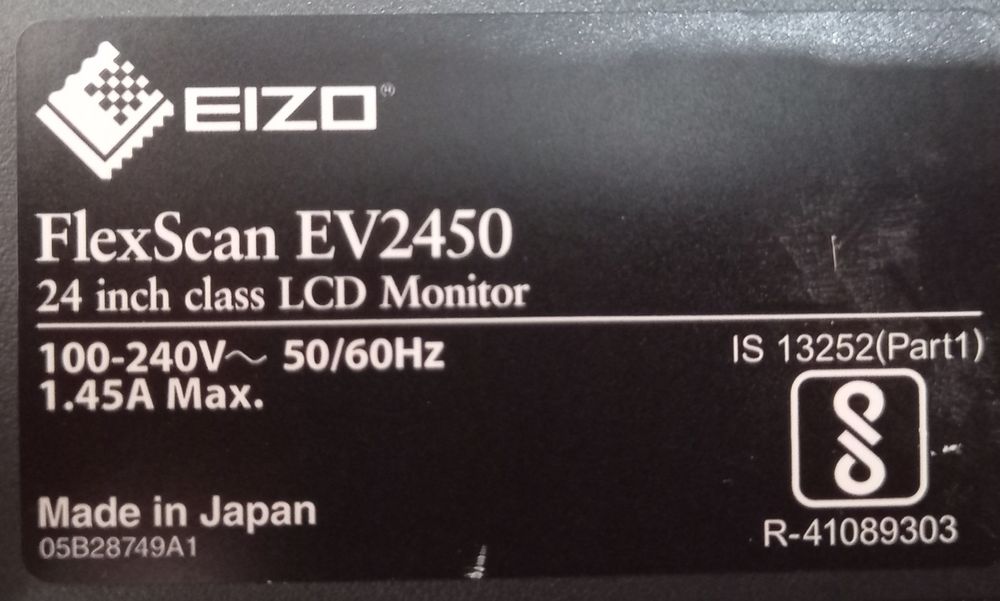 Placa Monitor Eizo FlexScan EV2450