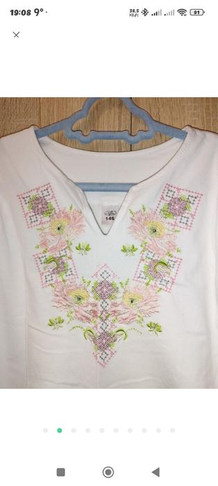 Вышиванка "Фламинго" на девочку 146р.