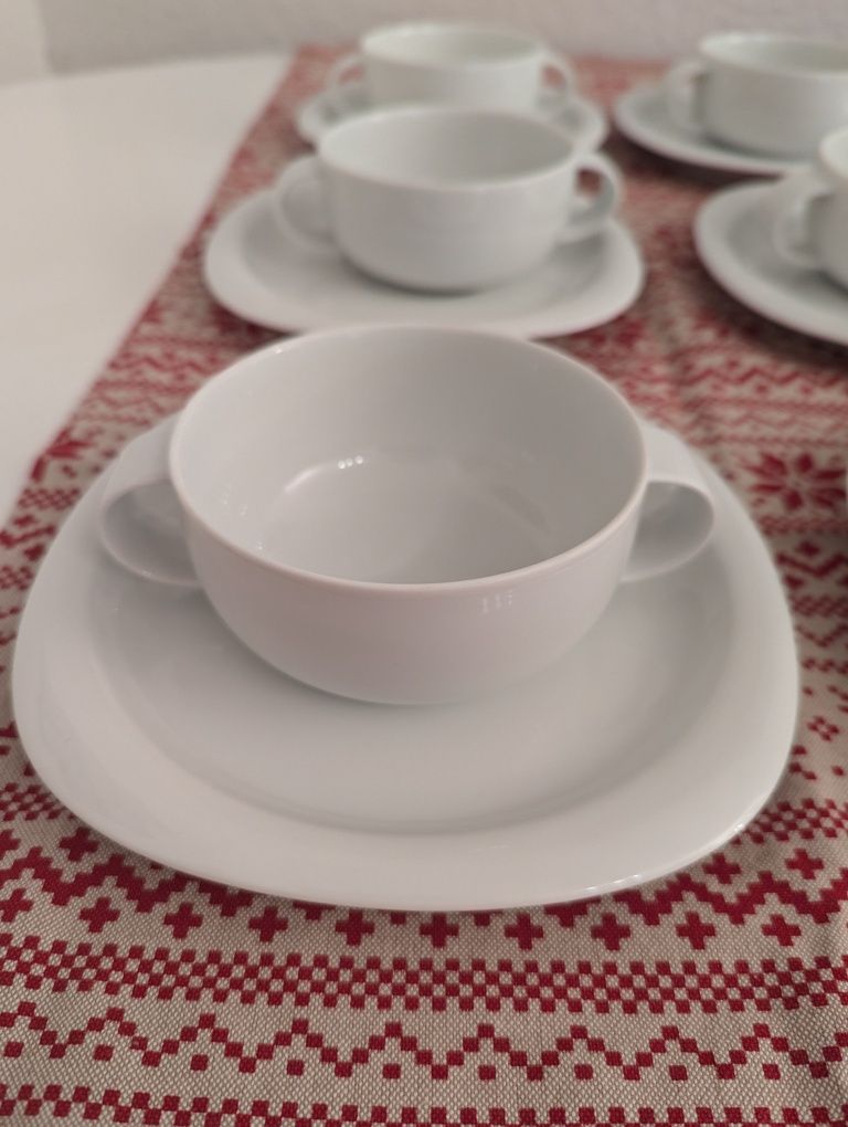 Rosenthal Suomi 6 Nowych Bulionówek z Podstawkami