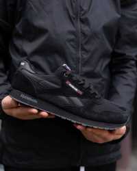 Мужские кроссовки Reebok Classic Leather Triple Black Рибок Классик