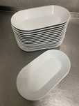 Prato oval branco  24cm