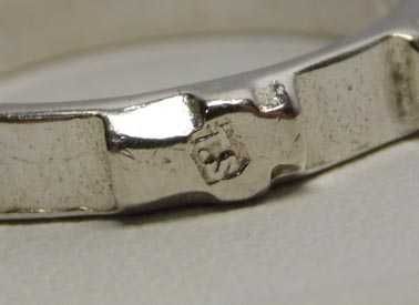 Srebrna obrączka różaniec  R.9.  3,3 mm.