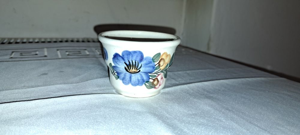 Mały kubek / czarka Fajans Koło ZF - PRL Vintage Kwiaty