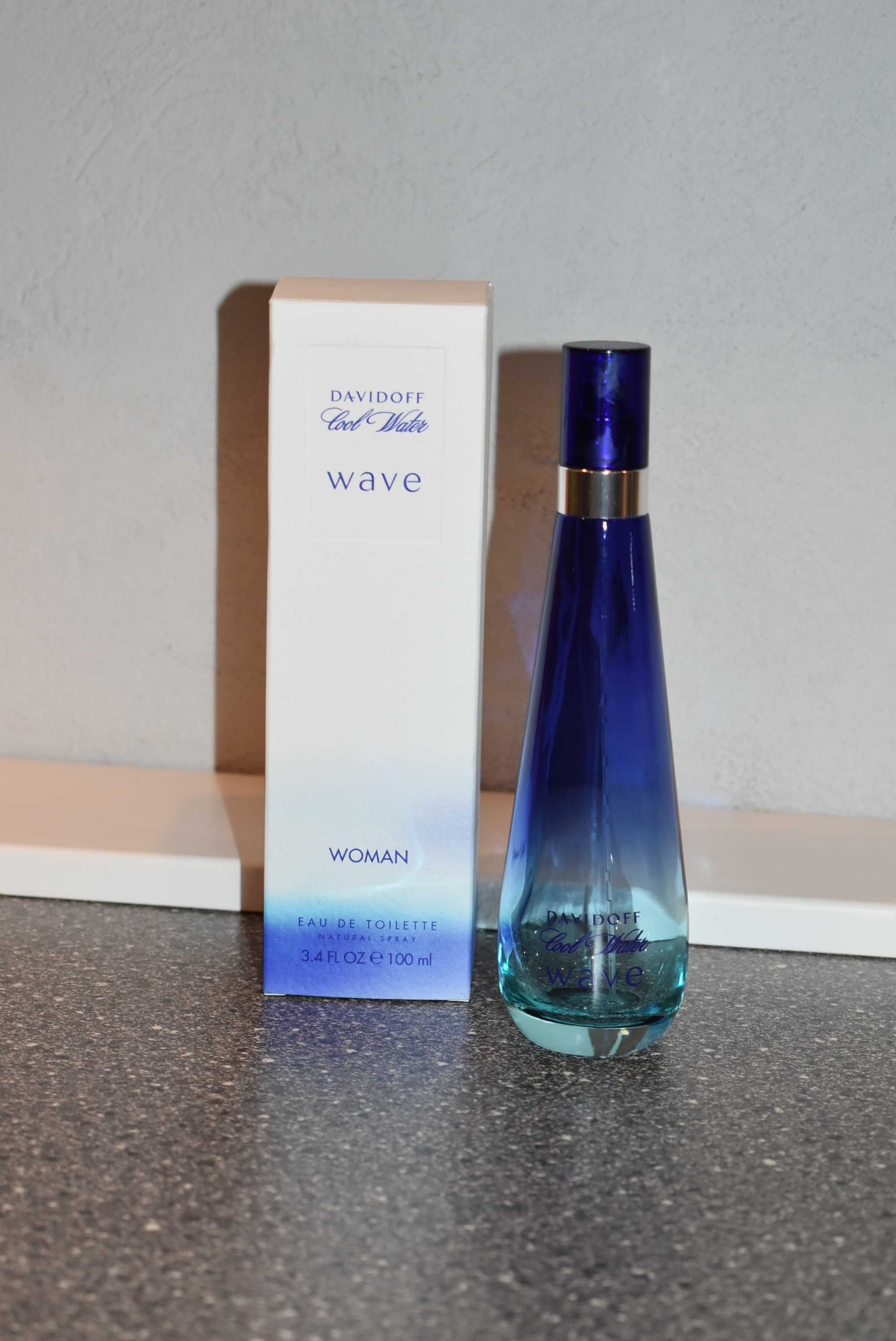 Pusty flakon po perfumie + kartonik Davidoff Cool Water Wave