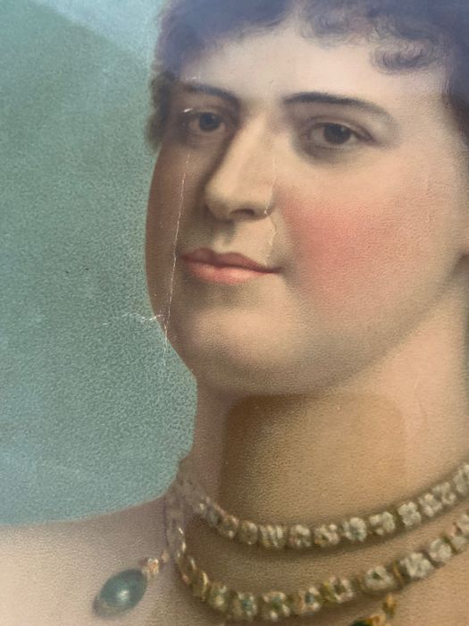 Quadro com  rainha D Amélia