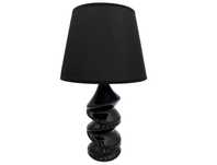 Lampa stołowa czarna lampka nocna do sypialni nowoczesna glamour