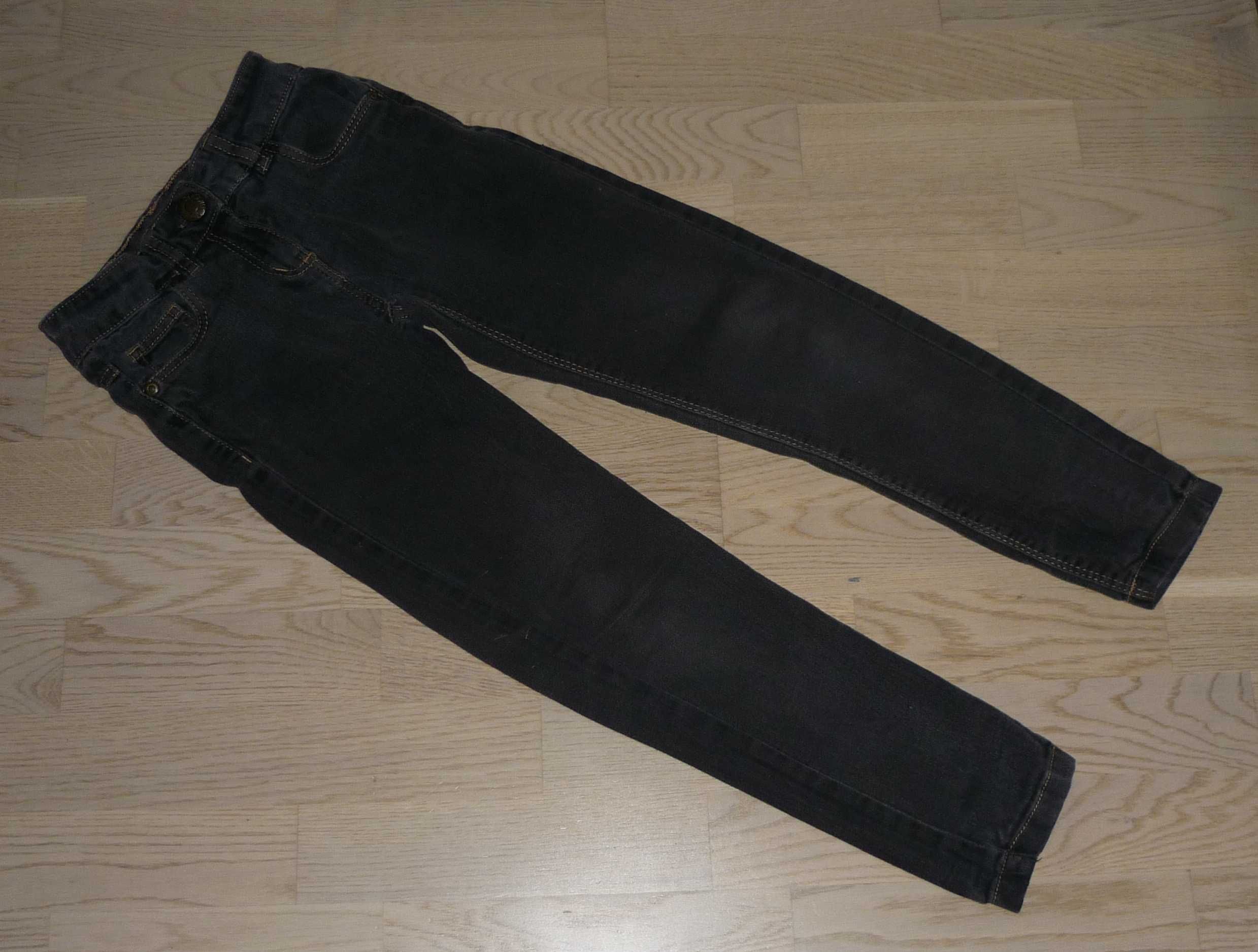 Szare jeansowe spodnie DenimCo 7-8 lat + bluzka Palomino Zestaw