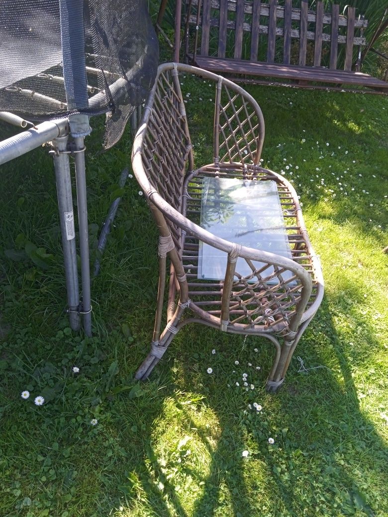 Dwa fotele i stolik do ogrodu, sofka gratis