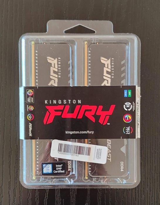 Memórias RAM Kingston Fury Beast RGB 32GB (2X16GB) DDR4 3200Mhz Cl-16