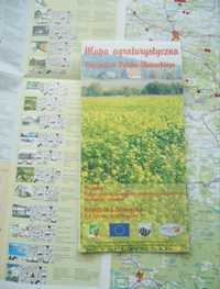 Mapa agroturystyczna pogranicza Polska - Słowacja mapa fizyczna