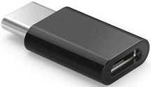 Przejściówka adapter Micro USB - USB TYP C czarny