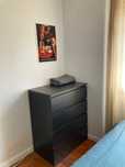 Cómoda com 4 gavetes IKEA MALM preta