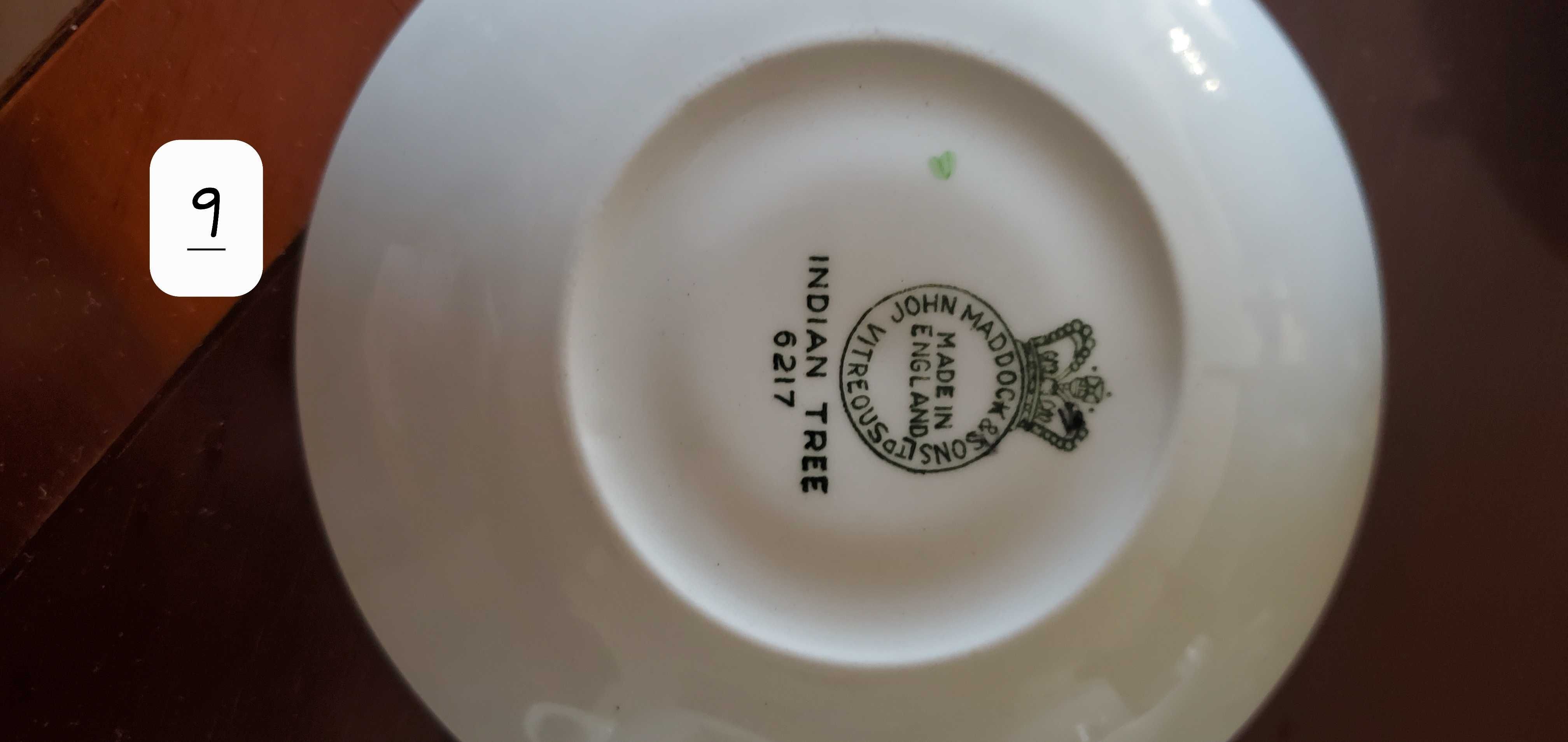 John Maddock and Sons China Indian Tree Tea Set and Sugar Bowl