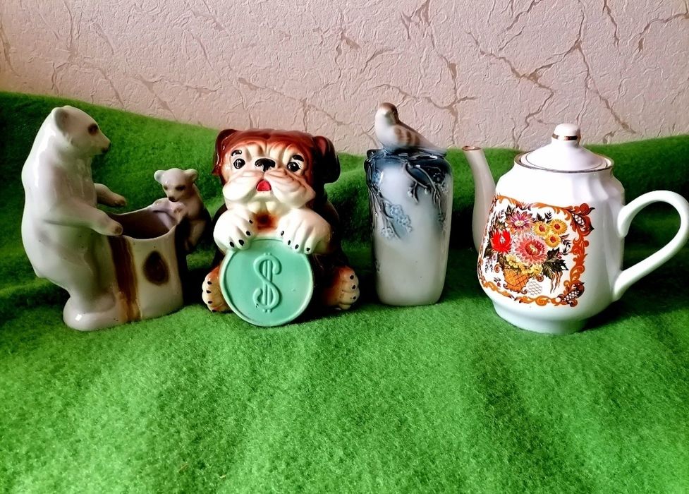 Чайник карандашница ваза фарфор