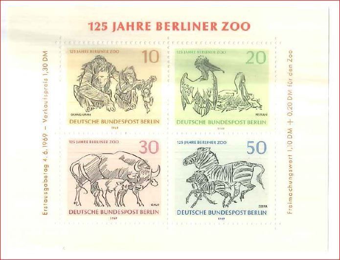 Znaczki pocztowe - Briefmarken 125 Jahre Berliner ZOO