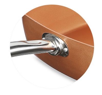 Медная сковорода AMPOVAR Copper с фритюром и пароваркой антипригарная