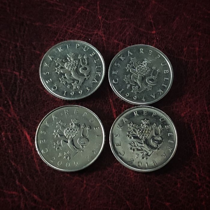 1 korona z 1993, 1994, 2009, 2018 - Czeska Republika