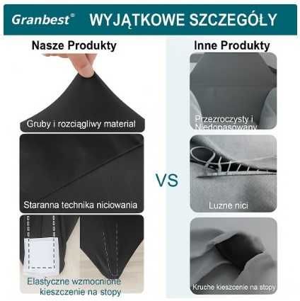 Zestaw 2 elastycznych obrusów spandex na stół 6 ft czarne