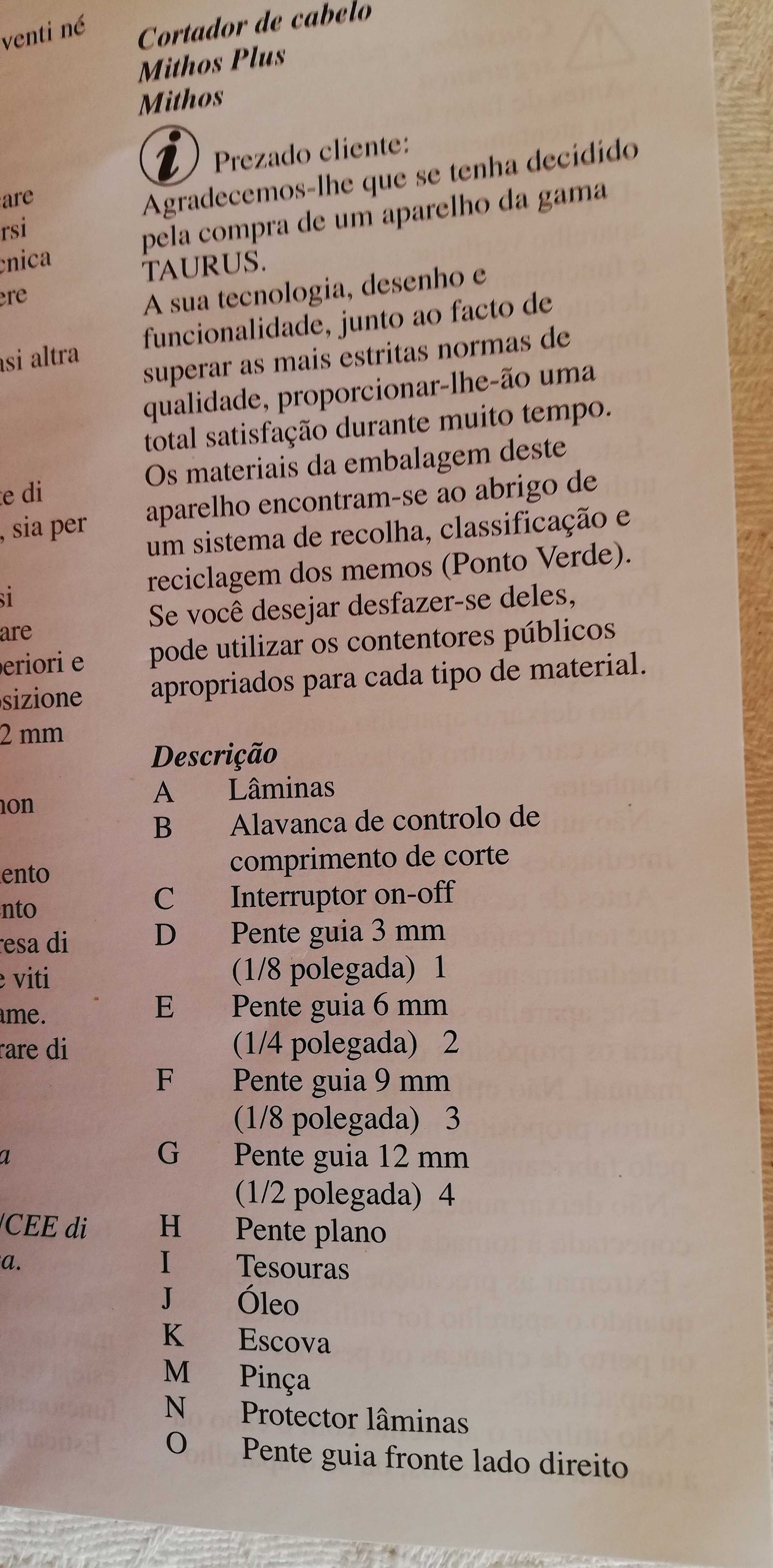 Máquina cortar cabelo