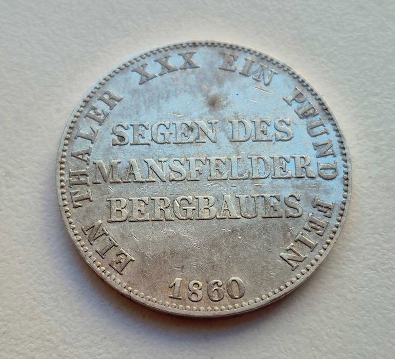 Пруссія 1 талер 1860 р. срібло