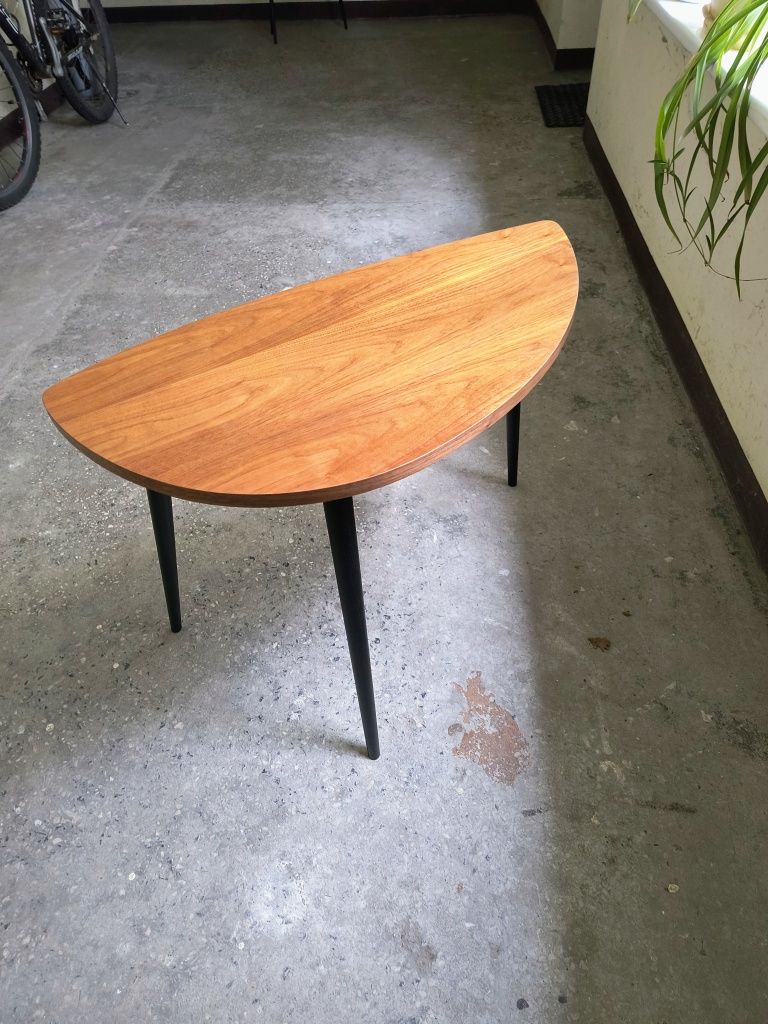 stolik kawowy retro vintage PRL ława patyczak fornir jamnik design
