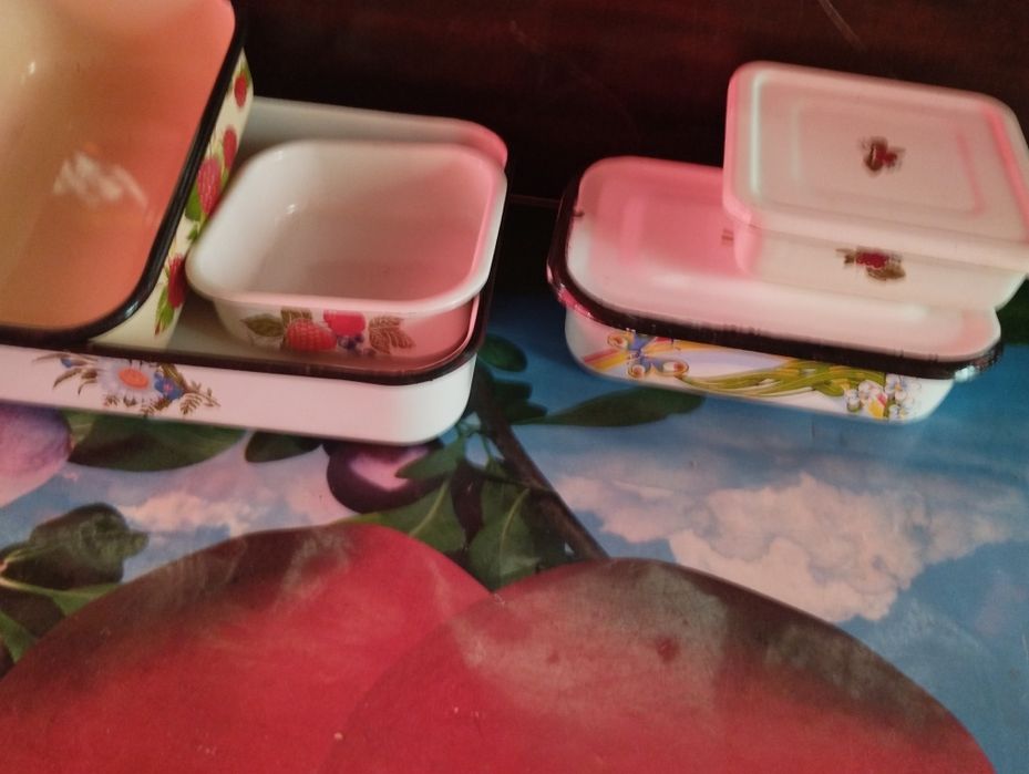 Набор эмалированных лоточков