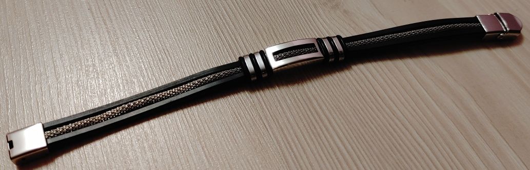 Bransoletka męska, elegancka, stal chirurchiczna