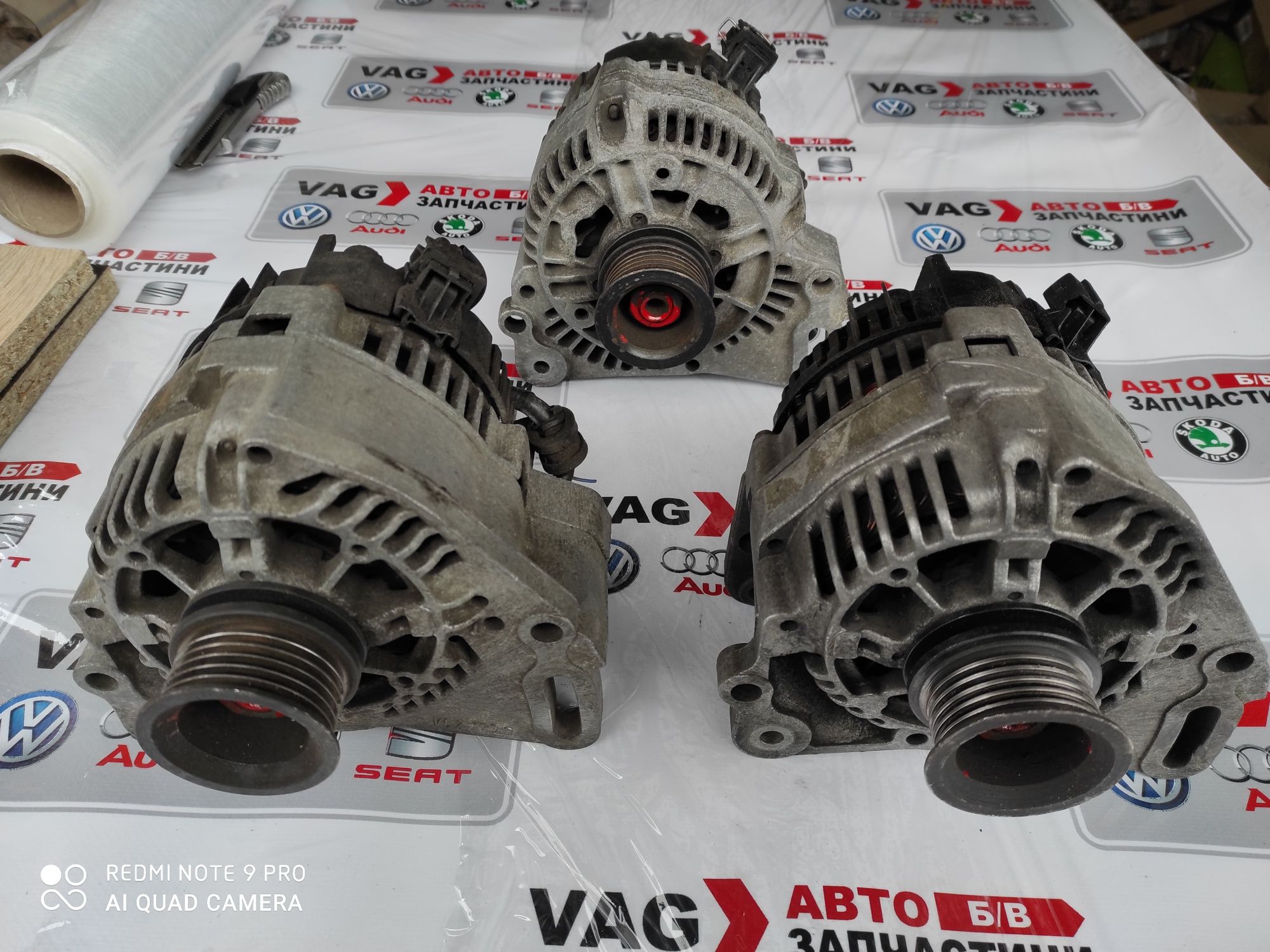 Генератор Bosch,Valeo б/у оригінал VAG VW Т-4, Пассат Б3-Б4,Гольф,Поло