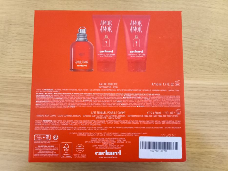 Coffret Cacharel Amor Amor NOVO