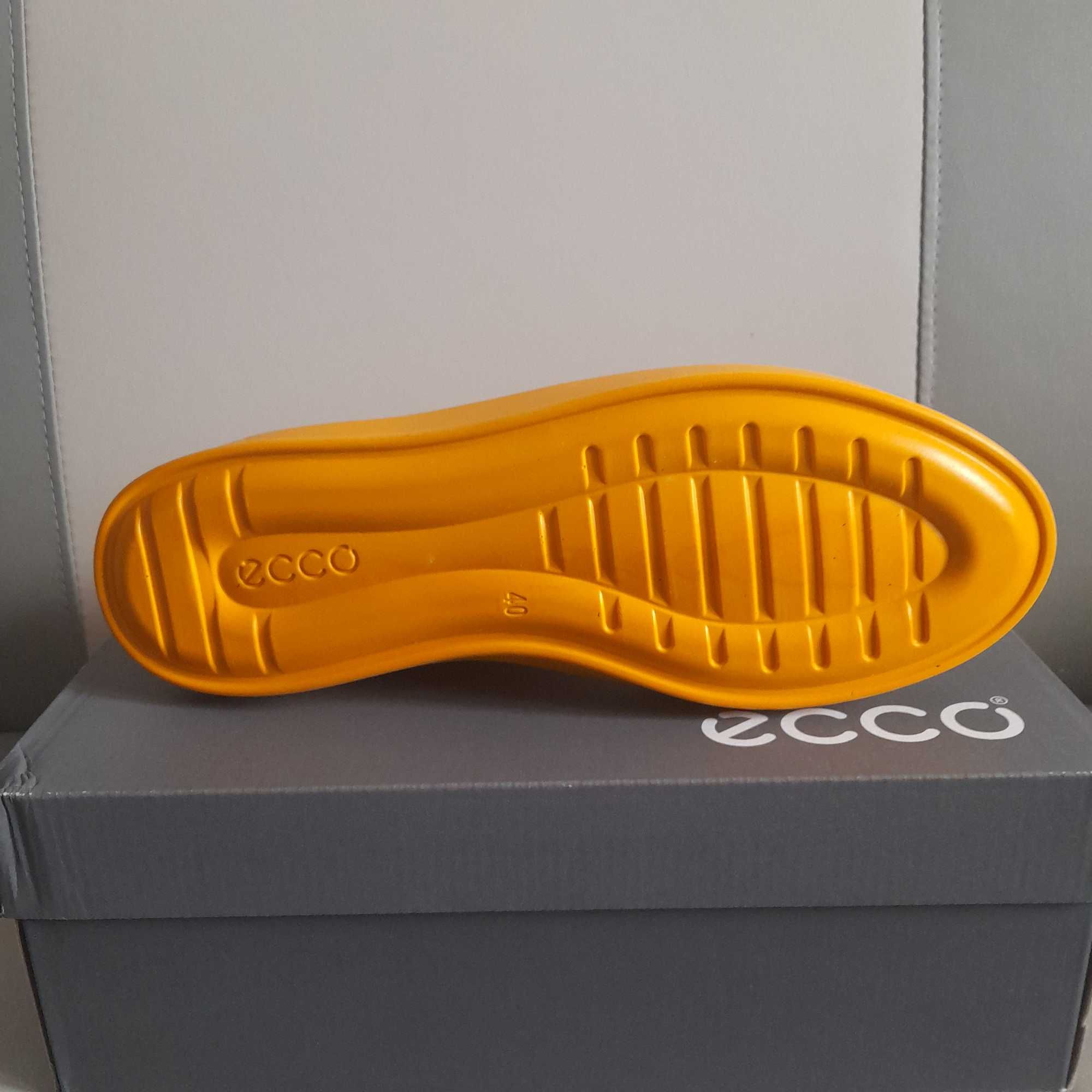 Кожаные кеды кеди ecco р.eur40 / us 9-9,5 / 25,5cm. новые. оригинал