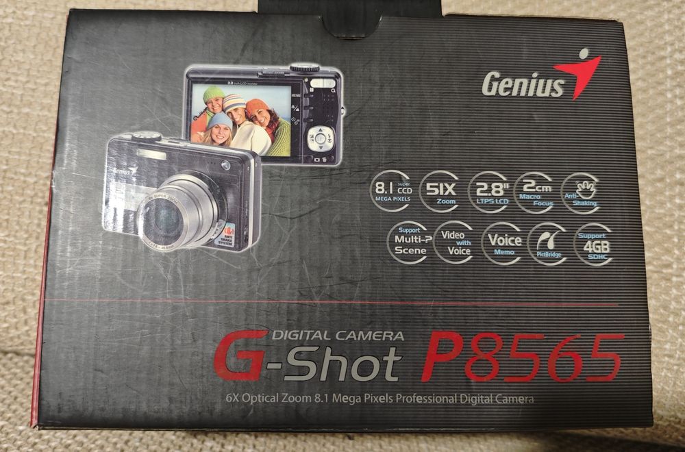Фотоапарат Genius G-Shot P8565
H565
H565
DIGITAL CAMER/
Gisho?
H565