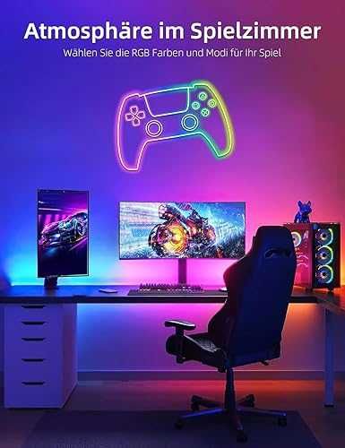 Elastyczna taśma LED Neon RGB 5m, IP65, Bluetooth i Pilot, 12V