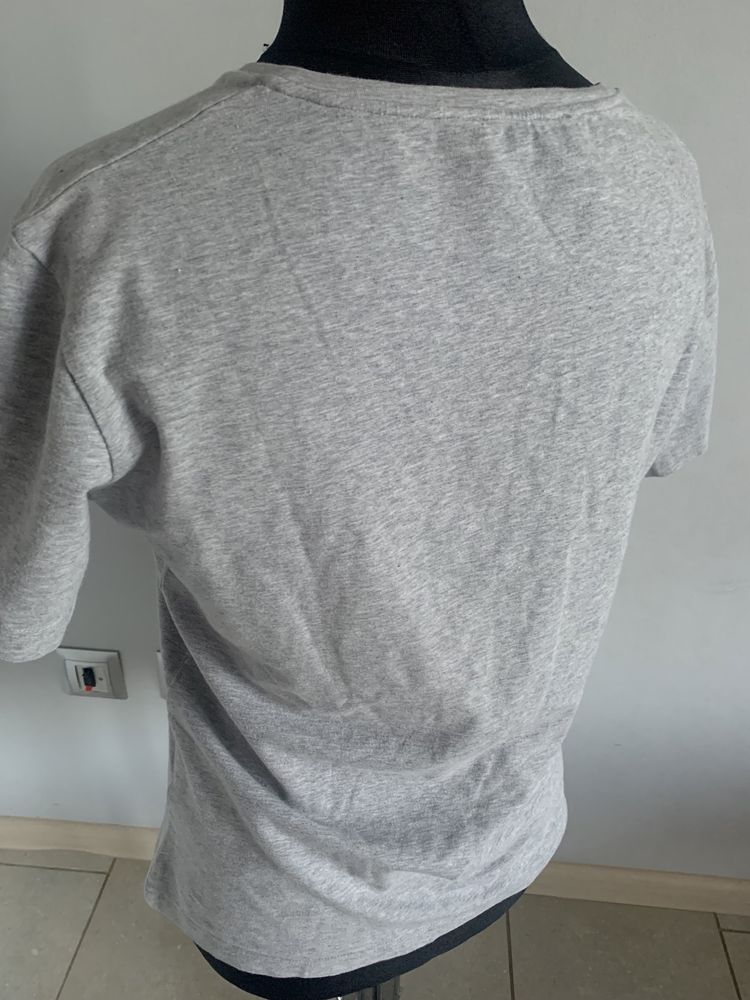 CK Calvin Klein bluzka T- Shirt damska szara r. L, bawełna