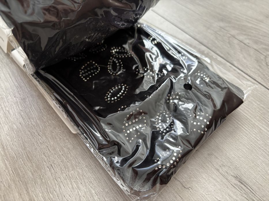 Rajstopy Stems / Czarne ozdobne rajstopy Stems rozmiar uniwersalny