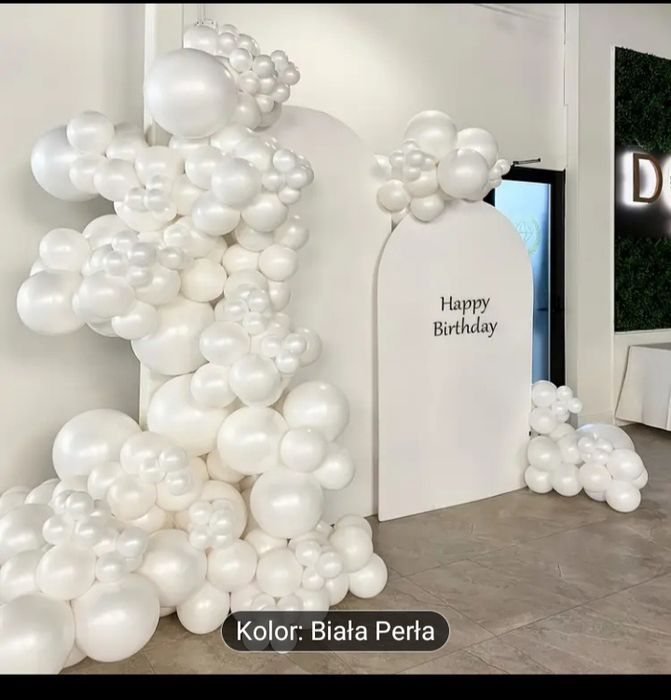 Balony 100 sztuk girlanda biała perła nowe