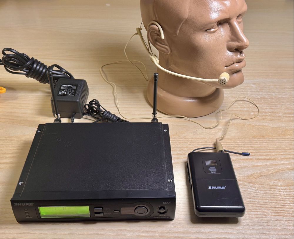 Оригінал! Shure SLX з головною гарнітурою, бодіпак SLX1, ресівер SLX4