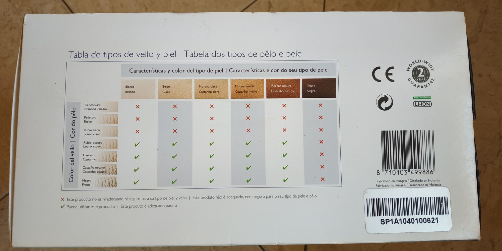 Sistema de depilação de luz pulsada - Lumea da Philips
