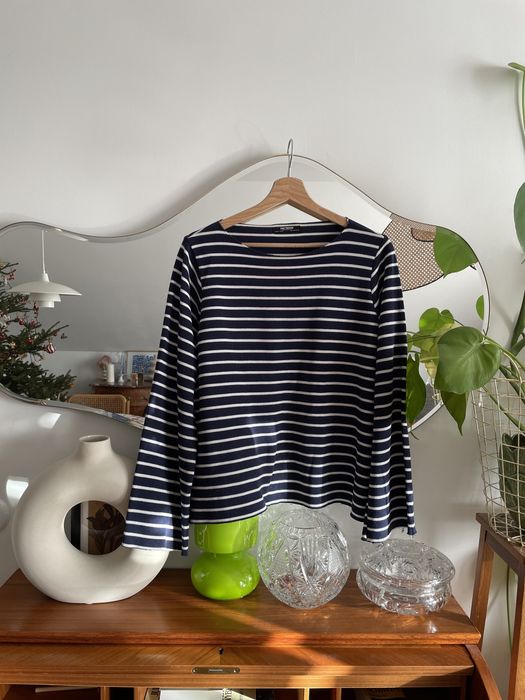 Sweter w paski zara oversize bluzka bluza w paski bawełna