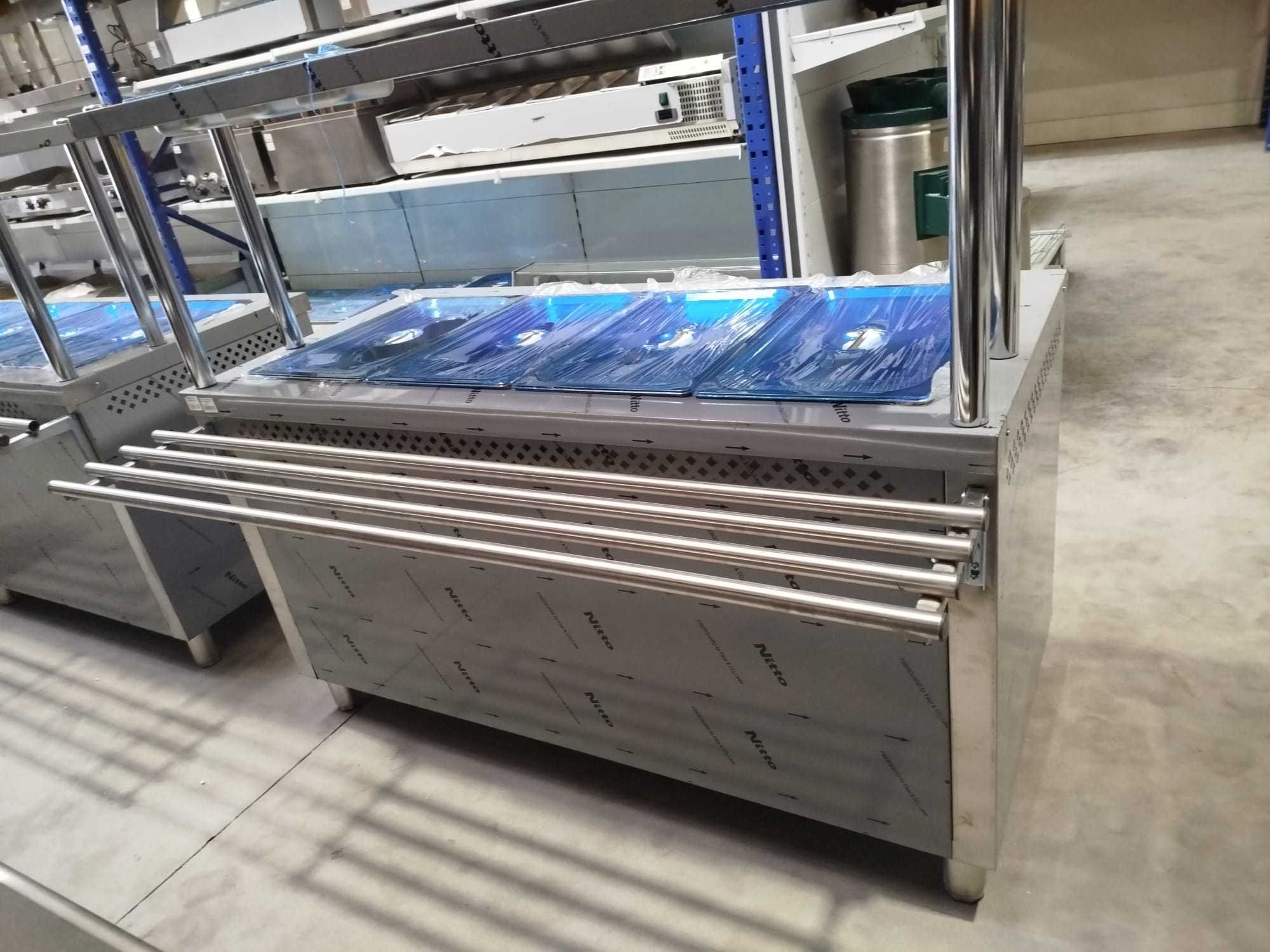 Banho-Maria 4 Cuvetes em Inox + Self-Service - NOVA