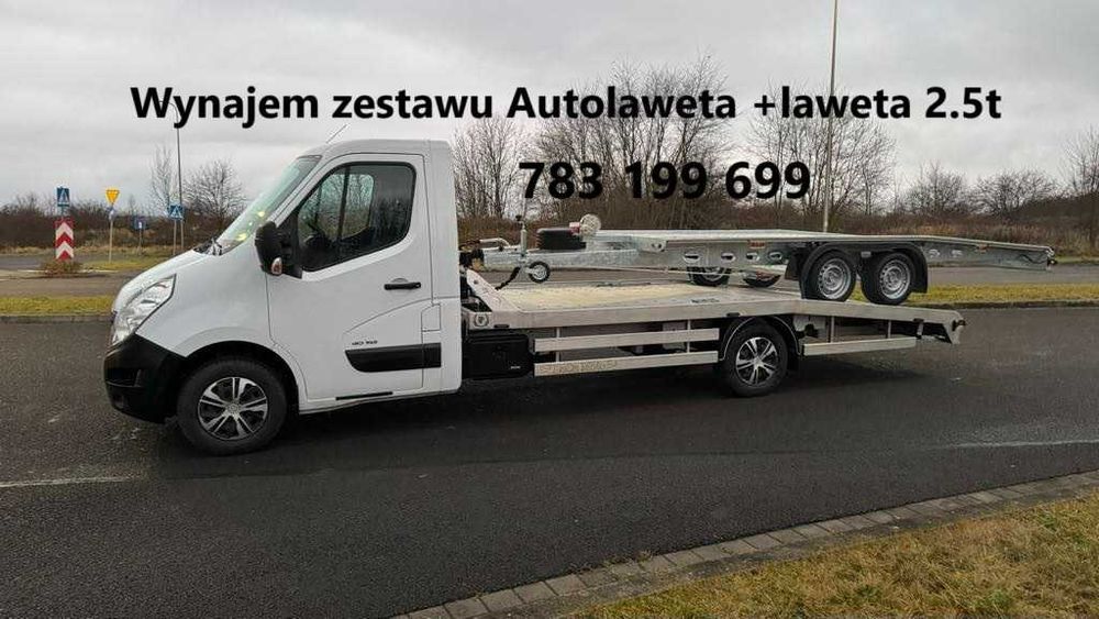 Wynajem lawety Lubin laweta autolaweta przyczepa do przewozu pojazdów
