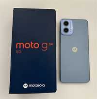 Smartfon Motorola Moto G34 5G 8/128 GB kolor ICE BLUE NOWY+etui gratis